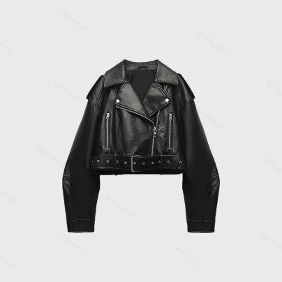 کراپ کت چرم BIKER از گرلنید
